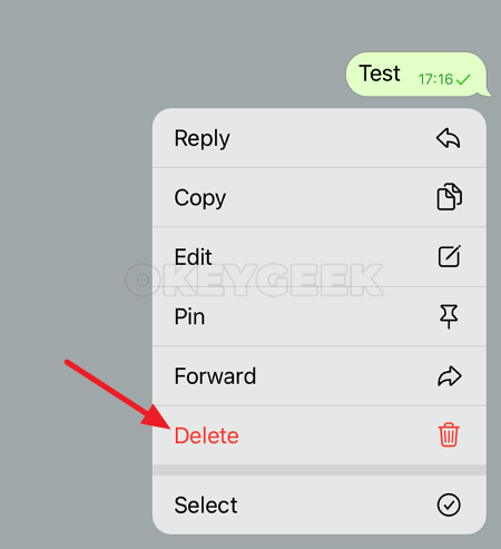 Cannot delete chat on telegram